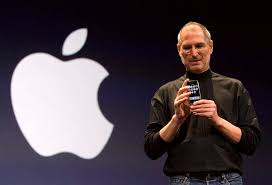 steve jobs image with apple logo